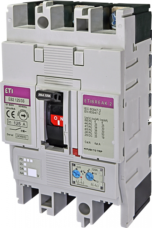 WYŁĄCZNIK MOCY 3P, 36KA, WYZW. TM EB2 125/3S 125A 3P - 004671046 - ETI