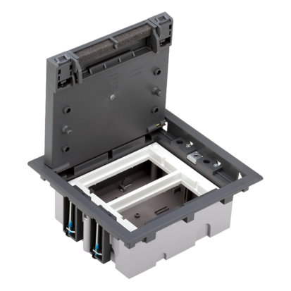Puszka podłogowa 2-modułowa, 4x K45, gł. 70mm + SM202/9; szary - SF270/1 - KONTAKT SIMON