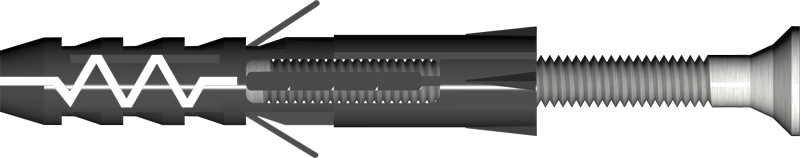 Kołek rozporowy plastikowy KRfi12/8x120  - 651339 - BAKS