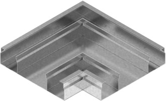 Kolano kanału trzytorowe KKNt240H48 1,00 mm - 570924 - BAKS