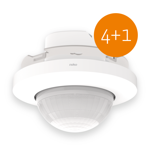 CZUJNIK RUCHU PIR DO MONTAŻU W PUSZCZE PODTYNKOWEJ 360° 32 – 37 m IP54 BIAŁY M42LR PAKIET 5 SZTUK - 353-700111-P1 - NIKO