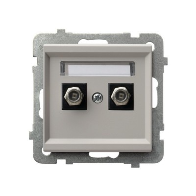 Gniazdo antenowe typu F podwójne  Złącze typu F KASZMIR SONATA - GPA-2RF/m/82 - OSPEL