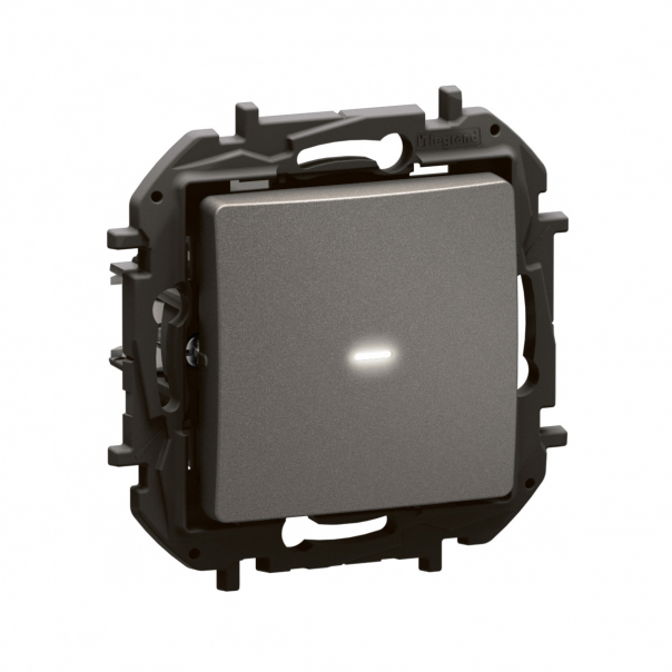 NOWE NILOE - ŚCIEMNIACZ PRZYCISKOWY Z N 150 W STALOWY - NP2410MG - LEGRAND