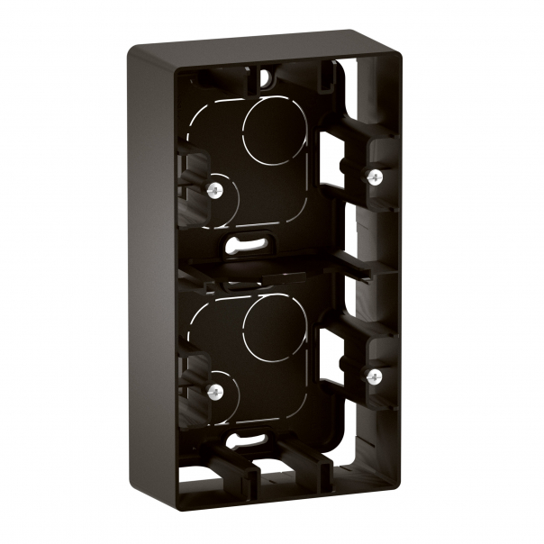 NOWE NILOE - PUSZKA NATYNKOWA PODWÓJNA CZARNA - NP162BK - LEGRAND