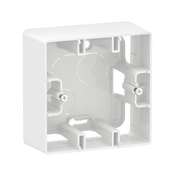 NOWE NILOE - PUSZKA NATYNKOWA POJEDYNCZA BIAŁA - NP161WH - LEGRAND