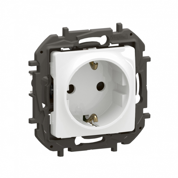 NOWE NILOE - GN SCHUKO 2P+Z PRZESŁONA ZACISKI AUTOMATYCZNE 16A - 250V~ BIAŁE - NP3120WH - LEGRAND