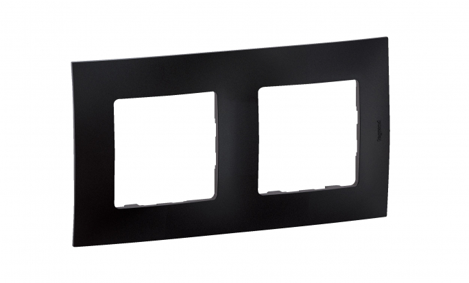 NOWE NILOE - RAMKA PODWÓJNA CZARNA (BLACK) - NP112BK - LEGRAND