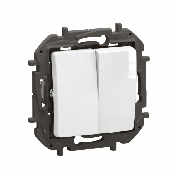 NOWE NILOE - PRZYCISK PODWÓJNY 6 A BIAŁY - NP2320WH - LEGRAND