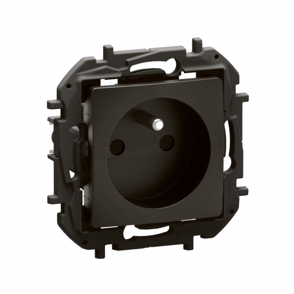 NOWE NILOE - GNIAZDO 2P+Z ZACISKI ŚRUBOWE 16 A - 250 V~ CZARNE - NP3101BK - LEGRAND