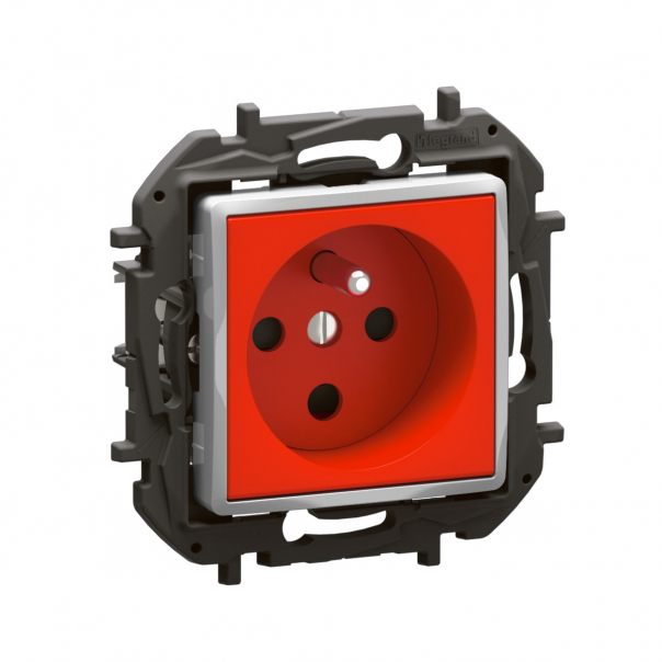 NOWE NILOE - GN 2P+Z Z BLOKADĄ Z PRZESŁONĄ ZACISKI ŚRUBOWE 16A - 250V~ CZERWONE - NP3107RD - LEGRAND