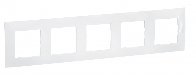 NOWE NILOE - RAMKA PIĘCIOKROTNA BIAŁA (WHITE) - NP115WH - LEGRAND