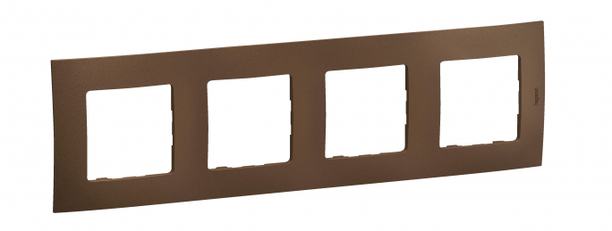 NOWE NILOE - RAMKA CZTEROKROTNA BRĄZOWA (DARK BRONZE) - NP114DB - LEGRAND