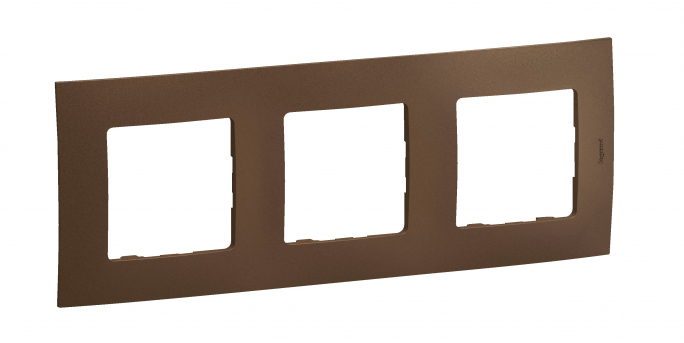 NOWE NILOE - RAMKA POTRÓJNA BRĄZOWA (DARK BRONZE) - NP113DB - LEGRAND