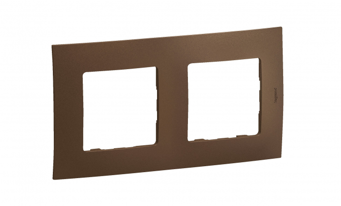 NOWE NILOE - RAMKA PODWÓJNA BRĄZOWA (DARK BRONZE) - NP112DB - LEGRAND