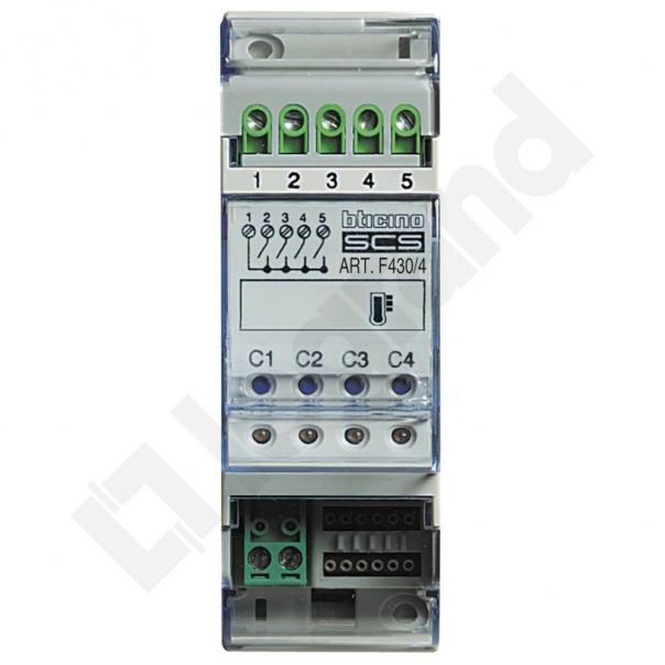 AKTYWATOR TERMOREGULACJI MODUŁOWY Z 4 PRZEKAŹNIKAMI MY HOME - F430/4 - LEGRAND