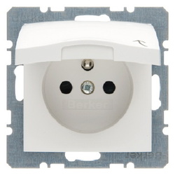 GNIAZDO Z UZIEMIENIEM Z POKRYWĄ ŚNIEŻNOBIAŁY B.KWADRAT - 5365898989 - HAGER