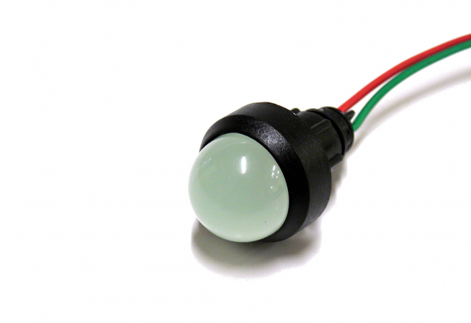 KONTROLKA DIODOWA, KLOSZ 20 MM, 24V ZIELONY KLP20G/24V  - 84420005 - SIMET