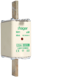 WKŁADKA BEZPIECZNIKOWA 125A NH1 CHARAKTERYSTYKA AM SILNIKOWA - LNH1125M6A - HAGER