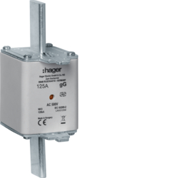 WKŁADKA BEZPIECZNIKOWA 125A NH3C CHARAKTERYSTYKA GG ZWŁOCZNA + TOR SYGNALIZACYJNY  - LNH3125M - HAGER