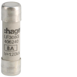 WKŁADKA BEZPIECZNIKOWA 10X38MM 8A GG ZWŁOCZNA - LF308G - HAGER