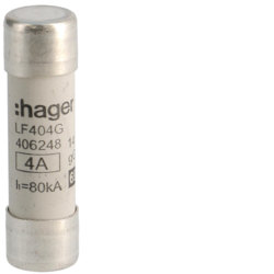WKŁADKA BEZPIECZNIKOWA 14X51MM 4A GG ZWŁOCZNA - LF404G - HAGER