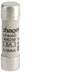 WKŁADKA BEZPIECZNIKOWA 14X51MM 8A GG ZWŁOCZNA - LF408G - HAGER