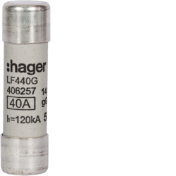 WKŁADKA BEZPIECZNIKOWA 40A 14X51 CHARAKTERYSTYKA GG ZWŁOCZNA  - LF440G - HAGER - BERKER