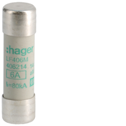 WKŁADKA BEZPIECZNIKOWA 14X51MM 6A AM SILNIKOWA - LF406M - HAGER