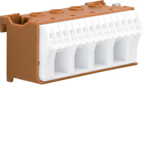 BLOK SAMOZACISKÓW FAZOWY BRĄZOWY 4X16 + 14X4 MM UNIVERS NHC 2 SZEROKOŚĆ 75MM UNIVERS NHC QUICK CONNECT - KN18P - HAGER