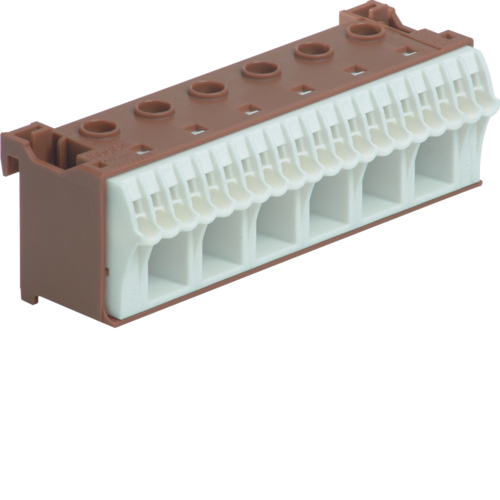 BLOK SAMOZACISKÓW FAZOWY BRĄZOWY 6X16 + 20X4 MM UNIVERS NHC 2 SZEROKOŚĆ 105MM UNIVERS NHC QUICK CONNECT - KN26P - HAGER