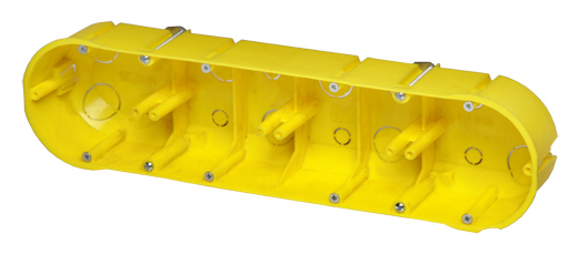 PUSZKA P/T PK-4X60/ PK-4X60 KG DO ŚCIAN PUSTYCH POCZWÓRNA BEZHALOGENOWA SAMOGASNĄCA FI 4X60X47MM - 0235-0N - ELEKTRO-PLAST NASIELSK