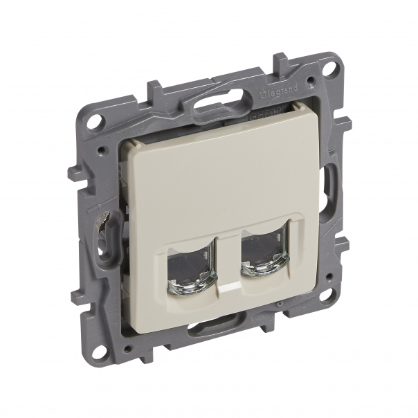 GNIAZDO 2XRJ45 KAT. 6 STP KREMOWE NILOE - 664876 - LEGRAND