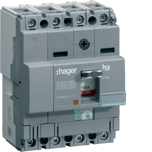 WYŁĄCZNIK MOCY X160 4-POLOWY 40KA 160A - HNA161H - HAGER