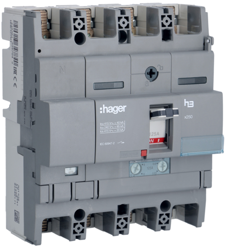WYŁĄCZNIK MOCY X250 4-POLOWY N50% 40KA 125A TM - HNB127H - HAGER