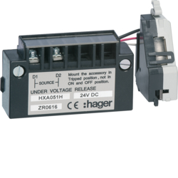 Wyzwalacz podnapięciowy zwłoczny x160-x250 24VDC - HXA051H - HAGER