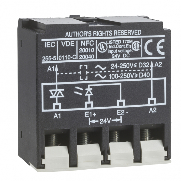 MODUŁ PÓŁPRZEKAŹNIKOWY 220VDC DO STYCZNIKA LC1/LP1 - LA4DWB - SCHNEIDER ELECTRIC