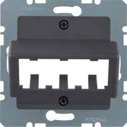 PŁYTKA CENTRALNA DO 3 MINI-COM MODULE ANTRACYT B.3/B.7  - 14271606 - HAGER