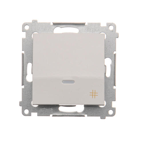 Łącznik krzyżowy z podświetleniem LED (moduł) 10AX, 250V~, szybkozłącza; biały - DW7L.01/11 - KONTAKT SIMON