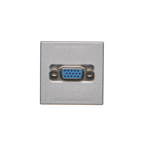 Płytka K45 złącza VGA (D-Sub 15) 45x45mm + wkład; zaciski śrubowe; aluminium - K100B/8 - KONTAKT SIMON
