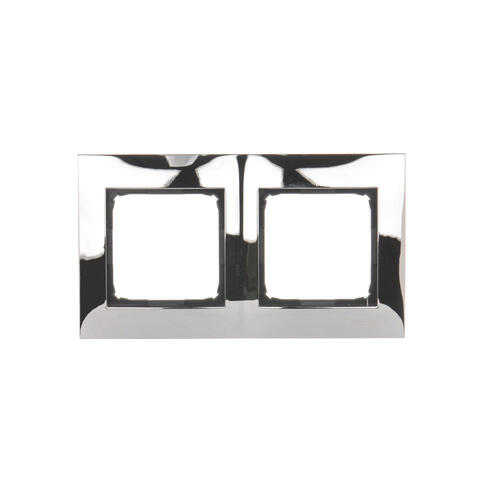 RAMKA PODWÓJNA METALOWA IP20/IP44 CHROM SIMON 54 - DR2/63 - KONTAKT SIMON
