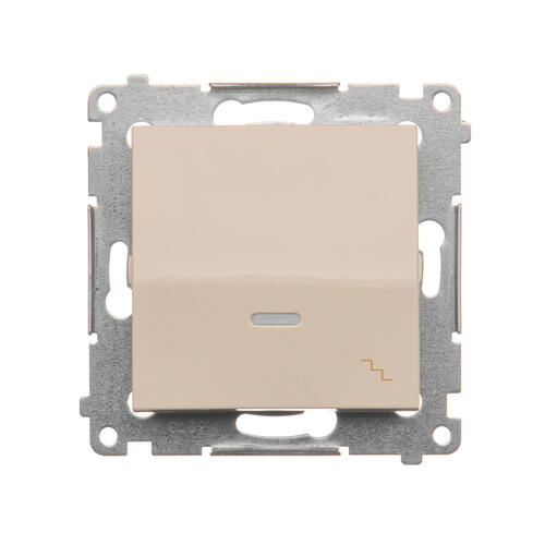 Łącznik schodowy z podświetleniem LED (moduł) 10AX, 250V~, szybkozłącza; kremowy - DW6L.01/41 - KONTAKT SIMON