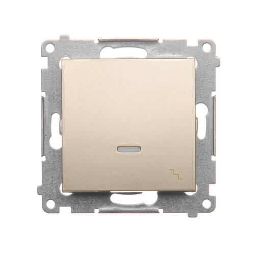Łącznik schodowy z podświetleniem LED (moduł) 10AX, 250V~, szybkozłącza; złoty mat - DW6L.01/44 - KONTAKT SIMON