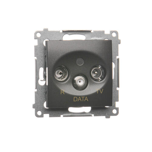 Gniazdo R-TV-DATA (moduł); antracyt - DAD.01/48 - KONTAKT SIMON