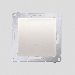 Łącznik jednobiegunowy z podświetleniem LED (moduł) 10AX, 250V~, szybkozłącza; kremowy - DW1L.01/41 - KONTAKT SIMON