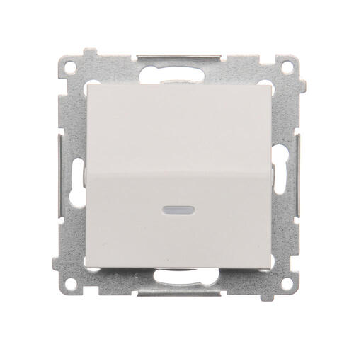 Łącznik jednobiegunowy z sygnalizacją załączenia LED (moduł) 10AX, 250V~, szybkozłącza; biały - DW1ZL.01/11 - KONTAKT SIMON