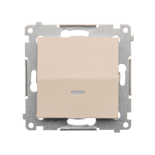 Łącznik jednobiegunowy z sygnalizacją załączenia LED (moduł) 10AX, 250V~, szybkozłącza; kremowy - DW1ZL.01/41 - KONTAKT SIMON