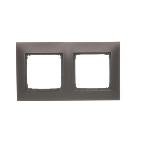 Ramka 2-krotna PREMIUM do puszek karton-gips IP20 / IP44; brąz mat - DRK2/46 - KONTAKT SIMON