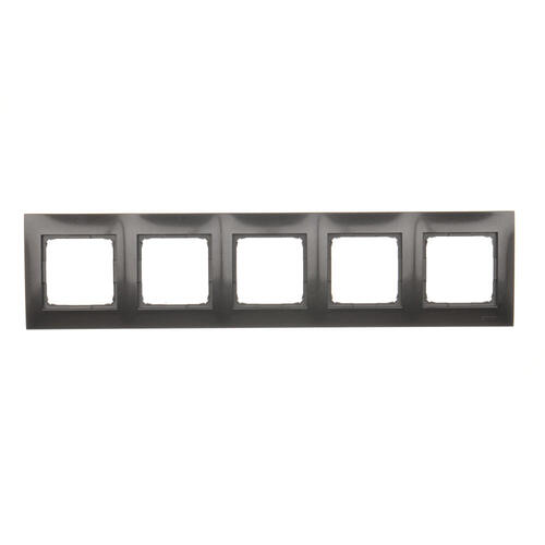 Ramka 5-krotna PREMIUM do puszek karton-gips IP20 / IP44; antracyt - DRK5/48 - KONTAKT SIMON
