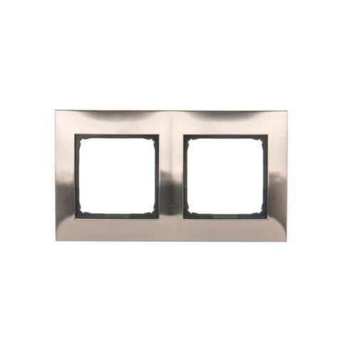 RAMKA PODWÓJNA UNIWERSALNA IP20/IP44 INOX SIMON 54 - DR2/61 - KONTAKT SIMON