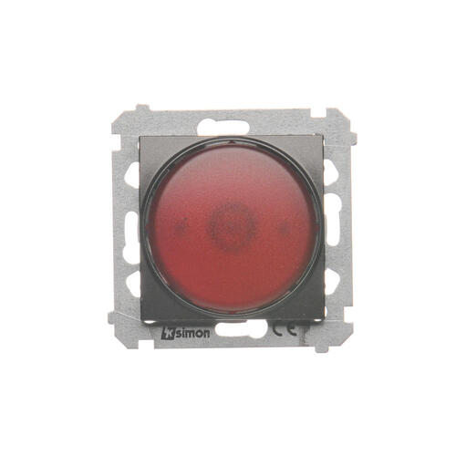 Sygnalizator świetlny LED &ndash; światło czerwone (moduł) 230V~; antracyt - DSS2.01/48 - KONTAKT SIMON